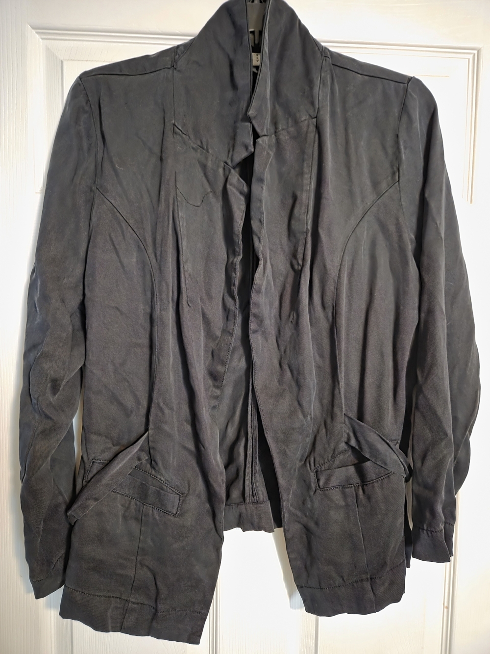 A New Day Lightweight Black Open-Front Jacket